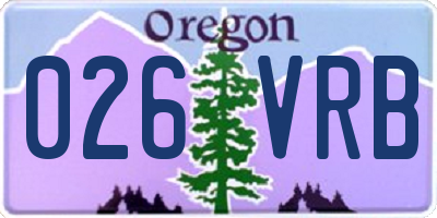 OR license plate 026VRB