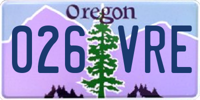 OR license plate 026VRE
