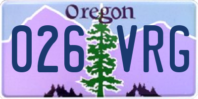 OR license plate 026VRG