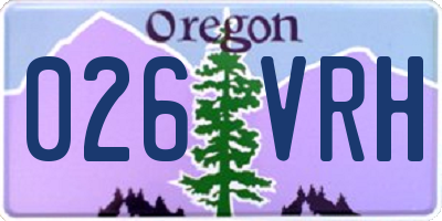 OR license plate 026VRH