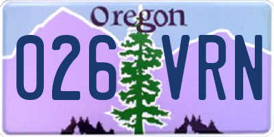OR license plate 026VRN