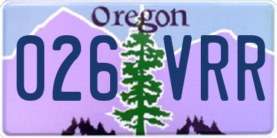 OR license plate 026VRR