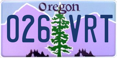 OR license plate 026VRT