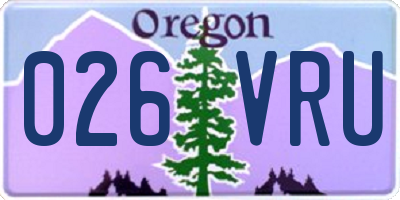 OR license plate 026VRU
