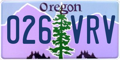 OR license plate 026VRV