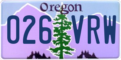 OR license plate 026VRW