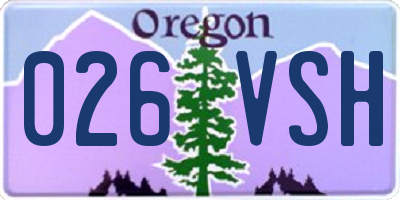 OR license plate 026VSH