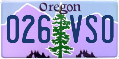 OR license plate 026VSO