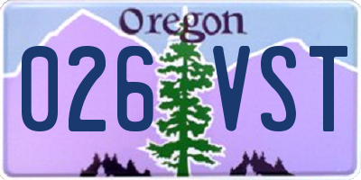 OR license plate 026VST
