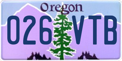 OR license plate 026VTB