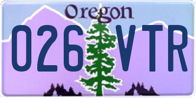 OR license plate 026VTR
