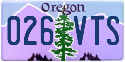 OR license plate 026VTS