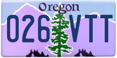 OR license plate 026VTT