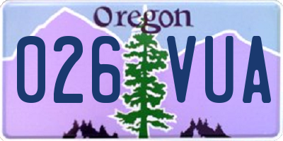 OR license plate 026VUA