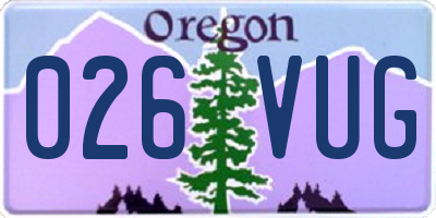 OR license plate 026VUG