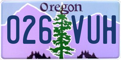 OR license plate 026VUH