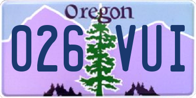 OR license plate 026VUI