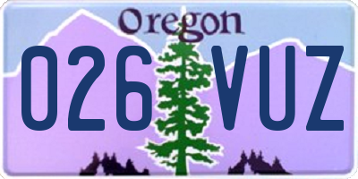 OR license plate 026VUZ