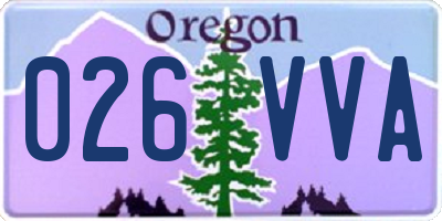 OR license plate 026VVA
