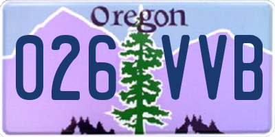 OR license plate 026VVB