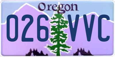 OR license plate 026VVC