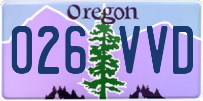 OR license plate 026VVD