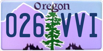OR license plate 026VVI