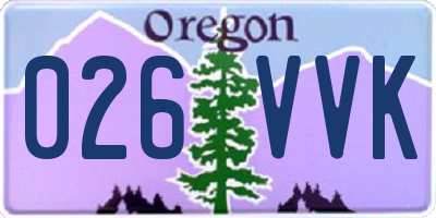 OR license plate 026VVK