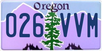 OR license plate 026VVM