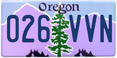 OR license plate 026VVN
