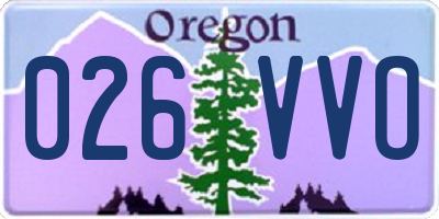 OR license plate 026VVO