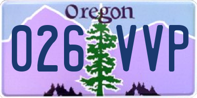 OR license plate 026VVP