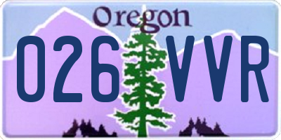 OR license plate 026VVR