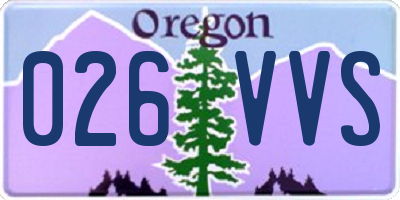 OR license plate 026VVS