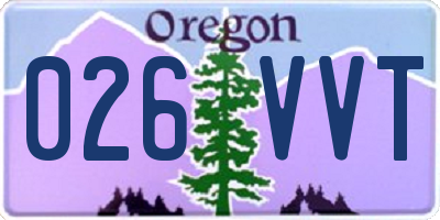 OR license plate 026VVT