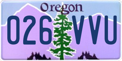 OR license plate 026VVU