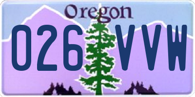 OR license plate 026VVW