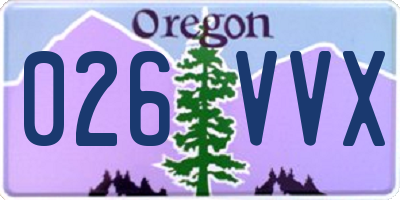 OR license plate 026VVX