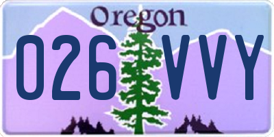 OR license plate 026VVY