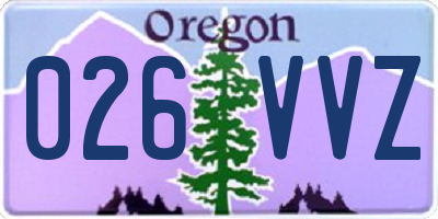 OR license plate 026VVZ