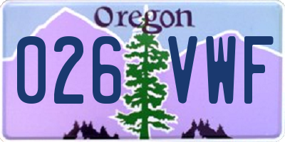 OR license plate 026VWF