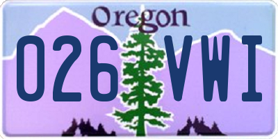 OR license plate 026VWI