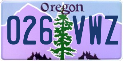 OR license plate 026VWZ