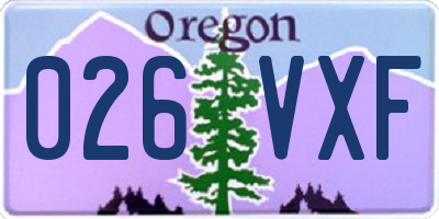 OR license plate 026VXF