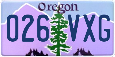 OR license plate 026VXG