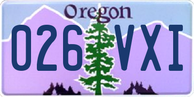 OR license plate 026VXI