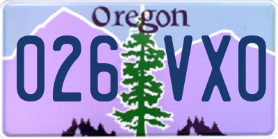 OR license plate 026VXO