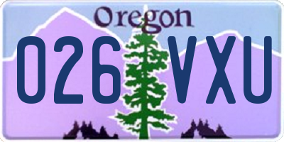 OR license plate 026VXU