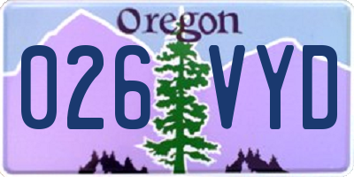 OR license plate 026VYD