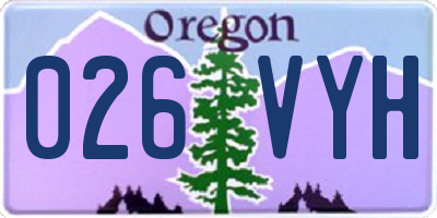 OR license plate 026VYH
